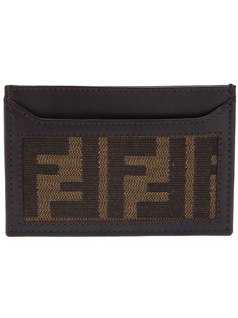 fendi card holder brown|Fendi card holder for women.